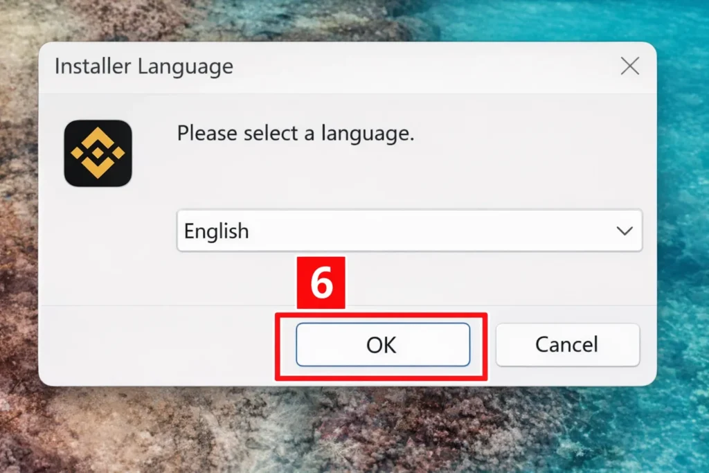 English-Select-OK-Click